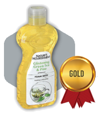 Dischem Glistening Green Tea & Pine foam bath bottle — Gold award