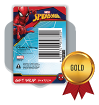 SA Greetings Spider-Man family gift wrap — Gold award